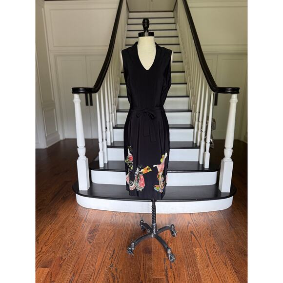 Vintage 90s Asian Japanese Black Dress Chic Minimal Wedding Guest Alt Punk Artsy - Picture 2 of 9